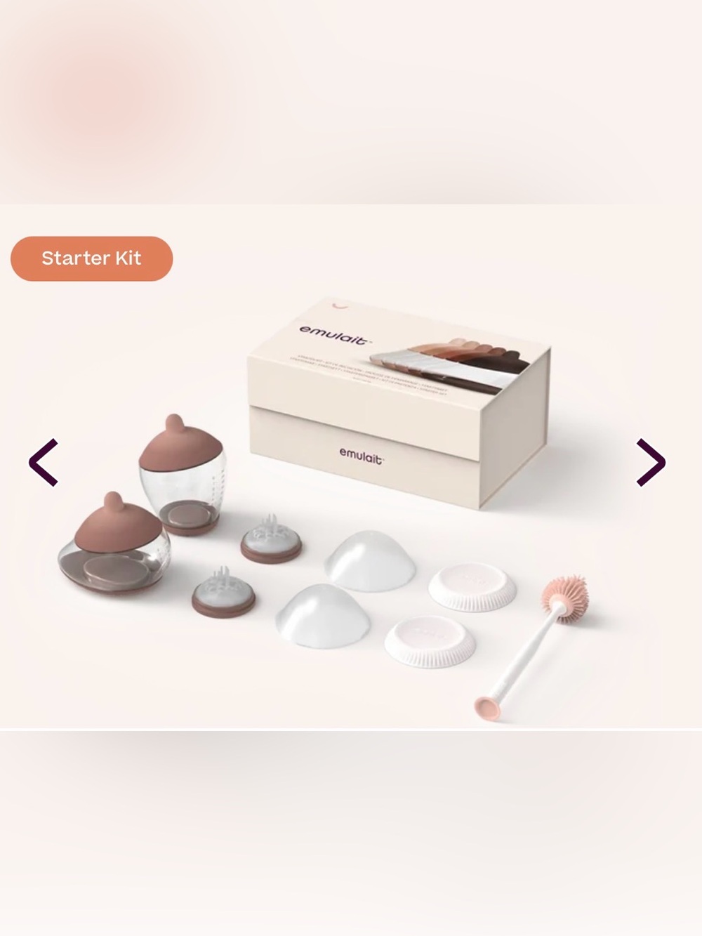 NEW IN BOX! Emulait Baby Bottle Starter Kit Shade Medium (Size 4)